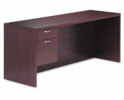 Valido 11500 Series Left Pedestal Credenza, 72w x 24d x 29-1/2h, Mahogany