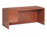 Valido 11500 Series Left Pedestal Desk, 66w x 30d x 29-1/2h, Bourbon Cherry