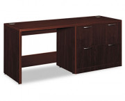 Attune Series Credenza w/Right Lateral File, 72w x 24d x 29-1/2h, Mahogany