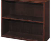 Attune Series Bookcase, 2 Shelves, 36w x 13-1/8d x 29-5/8h, Mahogany