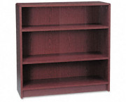 1890 Series Bookcase, 3 Shelves, 36w x 11-1/2d x 36-1/8h, Mahogany