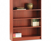 1890 Series Bookcase, 4 Shelves, 36w x 11-1/2d x 48-3/4h, Henna Cherry