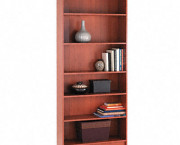 1890 Series Bookcase, 6 Shelves, 36w x 11-1/2d x 84h, Henna Cherry