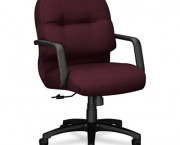 2090 Pillow-Soft Managerial Mid-Back Swivel/Tilt Chair, Wine Fabric/Black Base