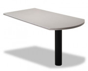 38000 Series Peninsula, 58w x 30d x 29-1/2h, Gray Patterned/Black