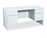 38000 Series Kneespace Credenza, 60w x 24d x 29-1/2h, Light Gray/Light Gray