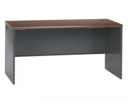 38000 Series Desk Shell, 60w x 24d x 29-1/2h, Mahogany/Charcoal
