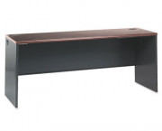 38000 Series Desk Shell, 72w x 24d x 29-1/2h, Mahogany/Charcoal