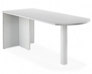 38000 Series Peninsula w/End Panel, 66w x 30d x 29-1/2h, Gray Pattern/Light Gray