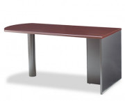 38000 Series Peninsula w/End Panel, 66w x 30d x 29-1/2h, Mahogany/Charcoal