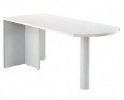 38000 Series Peninsula w/End Panel, 66w x 30d x 29-1/2h, Light Gray/Light Gray