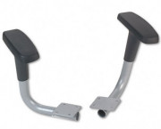 Height-Adjustable T-Arms for Alaris 4240 Series Work Chairs, Black