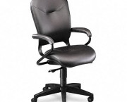 4700 Series Mobius Task Seating High-Back Swivel Chair, Black Leather