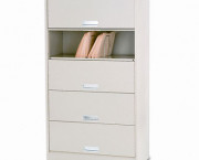 600 Series 5-Shelf Steel Receding Door File, Lgl, 36w x 16-3/4d x 64-1/4h, Putty