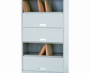600 Series 5-Shelf Steel Receding Door File, Legal 36w x 16-3/4d x 64-1/4h, Gray