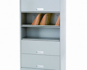 600 Series 5-Shelf Steel Receding Door File, Ltr, 36w x 13-3/4d x 75-7/8h, Gray
