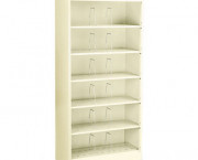 600 Series Open Shelving, 6-Shelf, Steel, Legal, 36w x 16-3/4d x 75-7/8h, Putty