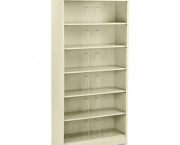 600 Series Open Shelving, Steel 6-Shelf, Letter, 36w x 13-3/4d x 75-7/8h, Putty