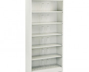 600 Series Open Shelving, 6-Shelf, Steel, Letter, 36w x 13-3/4d x 75-7/8h, Gray