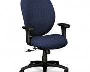 Unanimous High-Back Executive Chair, Navy Blue Fabric