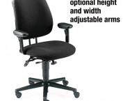 7700 Series Swivel/Tilt Task Chair, Asynchronous Control, Black Nylon