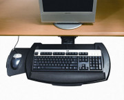 Articulating Keyboard Platform with Mouse Tray, 21 x 10-1/2, Black