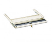 Center Drawer, Core Removable Locks, Metal, 24-3/4 x 14-3/4 x 3, Putty