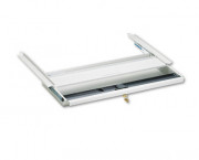 Center Drawer for Double Pedestal Desks, Metal, 24-3/4 x 14-3/4 x 3, Light Gray