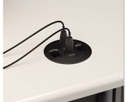 USB Grommet Hub, 4 Ports, Black