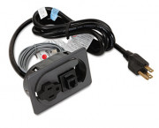 One-Outlet Electrical Unit/RJ11 Port, 6ft Cord, 8-1/2 x 2-7/8 x 1-7/8, Charcoal