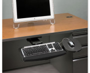 Bravo Articulating Keyboard/Mouse Platform, Ball-Bearing Glide, 20-3/4x11, Black