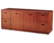 Park Avenue Veneer Credenza With Storage, 72w x 24d x 29-1/2h, Henna Cherry