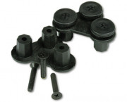 Simplicity II Systems Connecting Hardware, T-Connector, Black, 2/Pack