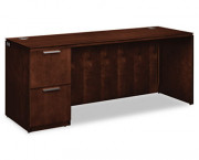 Arrive Single Pedestal Credenza, Left, 72w x 24d x 29-1/2h, Shaker Cherry