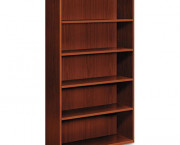 Arrive Wood Veneer Five-Shelf Bookcase, 36w x 15d x 71-1/2h, Henna Cherry
