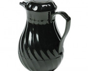 Poly Lined Carafe, Swirl Design, 64 oz. Capacity, Black