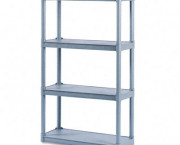 Rough N Ready 4 Shelf Open Storage System, Resin, 32w x 13d x 54h, Charcoal