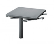 Aspira Workstation Square Corner Connector, Resin, Charcoal, 28w x 28d x 30h
