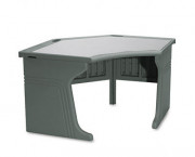 Aspira Freestanding Corner Unit, Resin, 65w x 39d x30h, Charcoal