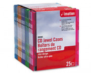 CD/DVD Slim Line Jewel Case, Neon, 25/Pack