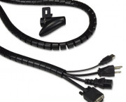 Cable Organizer Coiled Tube, Black, 77 1/2