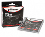 8cm Minidisc DVD-R, 1.4GB, 4x, w/Jewel Case, Silver, 3/Pack