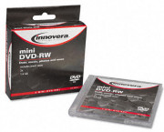 8cm Minidisc DVD-RW, 1.4GB, 2x, w/Jewel Case, Silver, 3/Pack