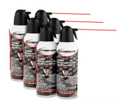 Compressed Gas Duster, 6 10oz Cans/Pack