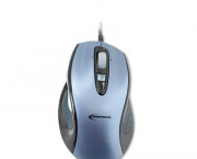 6 Button Ergonomic Laser Mouse w/USB Connectivity, Steel Blue