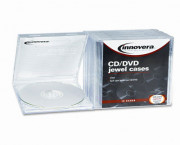 CD/DVD Standard Jewel Case, Clear, 10/Pack
