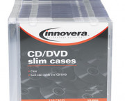 CD/DVD Polystyrene Thin Line Storage Case, Clear, 100/Pack
