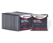 CD/DVD Polystyrene Thin Line Storage Case, Clear, 25/Pack