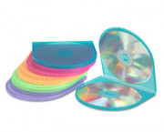 CD/DVD Shell Case, Assorted Colors, 10/Pack