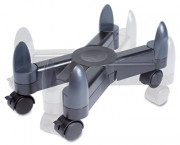 CPU Stand w/Locking Wheels, 3w x 16-1/2d x 4-1/2h, Black